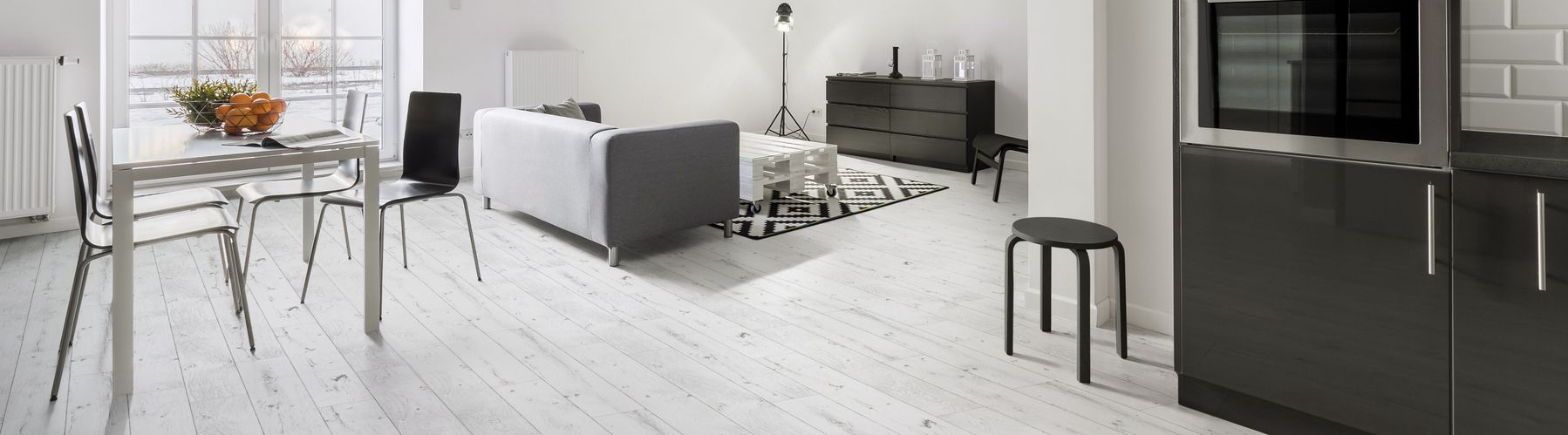 White kitchen flooring and decor trends